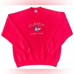 Vintage 90's Disney Classic Mickey Mouse Embroidered Crewneck Sweatshirt